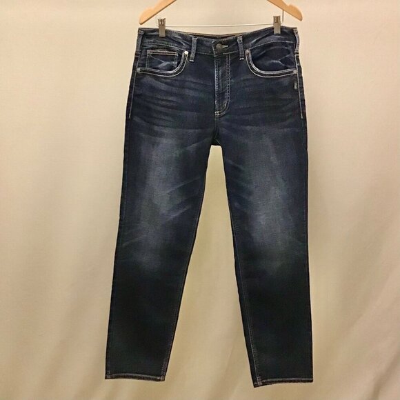 Silver Jeans 34x32 Eddie Men’s Jeans 31” Inseam Stretch Tapered Leg - Picture 2 of 9